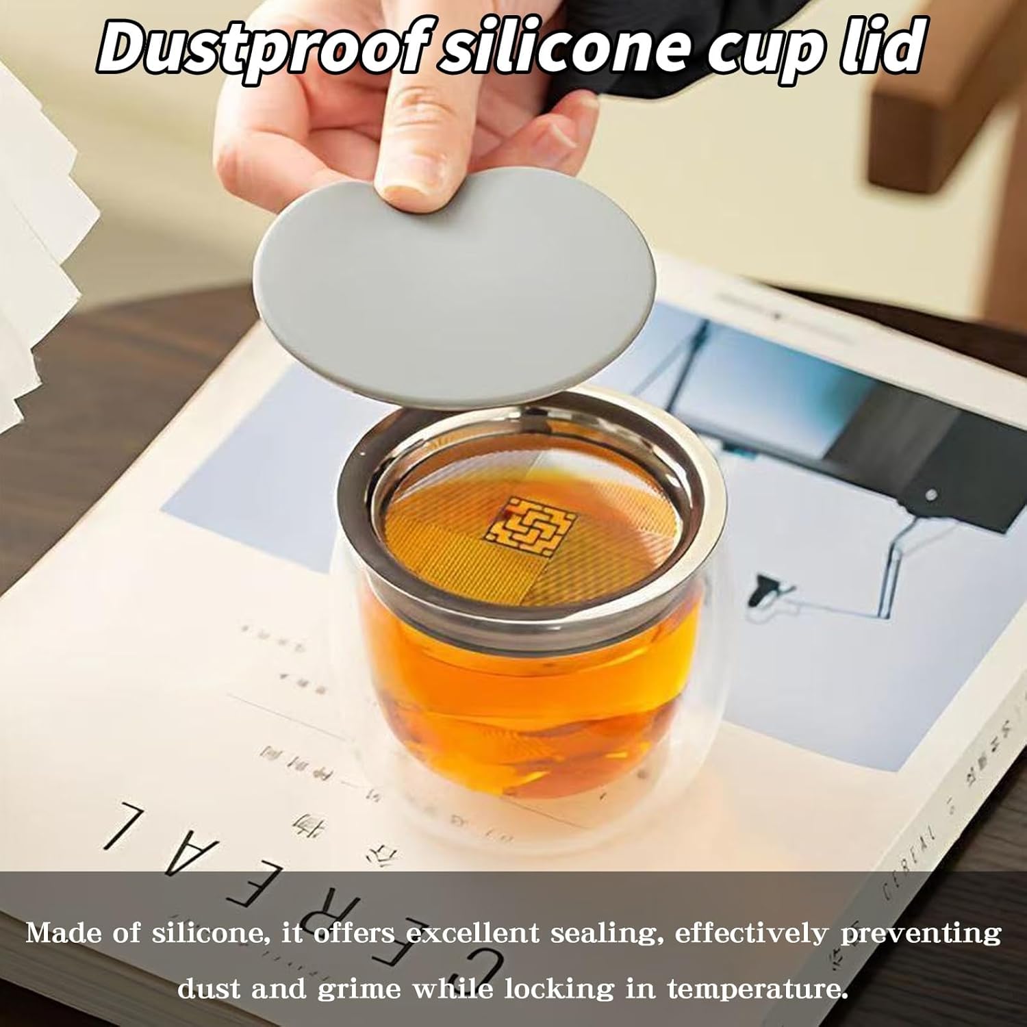 Tea Infuser Cup,Glass Tea CupsFor Great Loose Leaf Brewing System, Equipped with Stainless Steel Filter