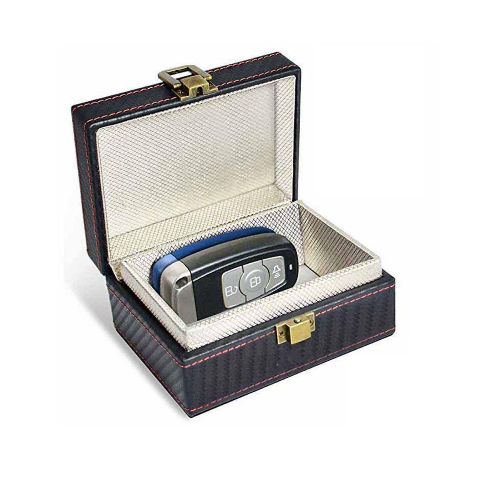 ZKFAR Pack-1 Key Fob Protector, RFID Signal Blocking Box, Car Key Safe Protection Device, Multi-use Automobile Accessories, Universal for Most Cars, SUVs and Vans (Black #S)