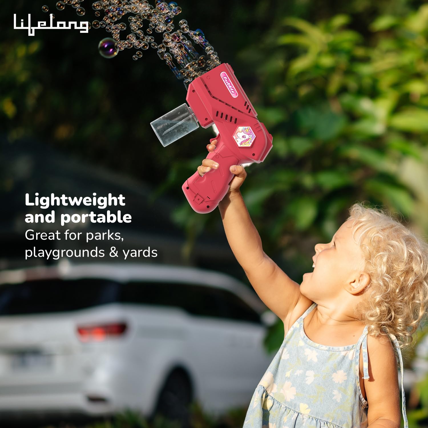 Lifelong Cuppy Bubble Blaster Gun Toy for Kids | Compact Electric Bubble Machine with 1 Bubble Solution | One-Touch Operation, Durable Build | Outdoor Indoor Gift for Toddlers (LLCBBK02) — Amazon image 3