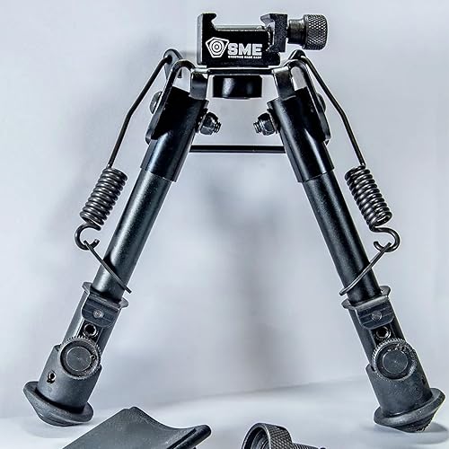 Miniatura 4 de SME Bi-Pod con resorte | Pistola portátil de aluminio ajustable de montaje de abrazadera estable y duradera con soporte de 2 patas con patas