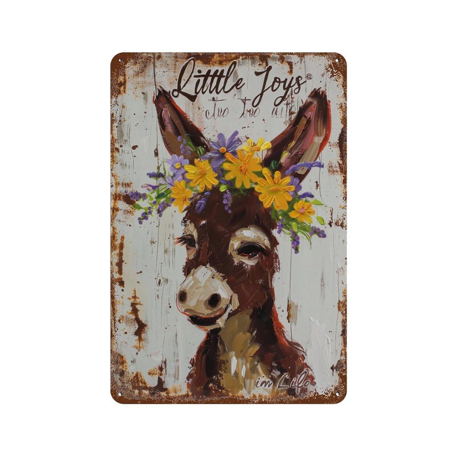 FHUYEURHRY Cute Little Deer 02 Wall Decor Retro Iron Vintage Art Metal Tin Sign Poster Modern Home Cofffee Club Art Bar Shop Decorations Style-20 30x20cm