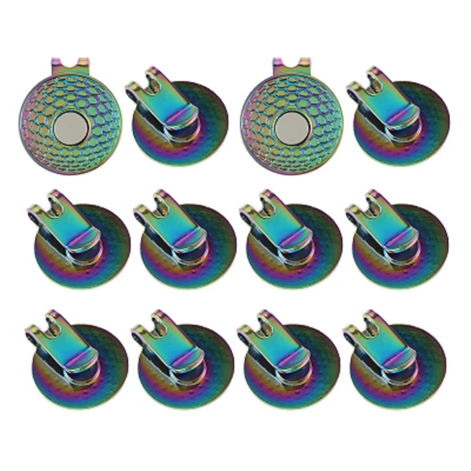 Golfballmarker-Hutclip Golfball-Marker, magnetisch, rund, Münze, Golfhut-Clip, Ballmarker-Clip, Golf-Putting-Green-Zubehör, 25 mm