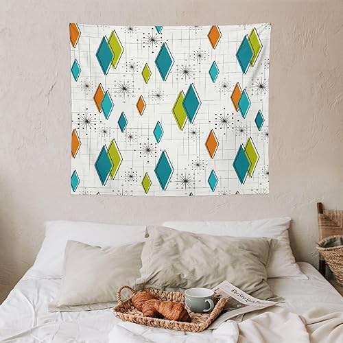 Miniatura 181 de Tapiz floral retro de los años 60 y 70, diseño hippie de primavera Groovy Flower Power Flower Boho para colgar en la pared, arte neutro para Hippie