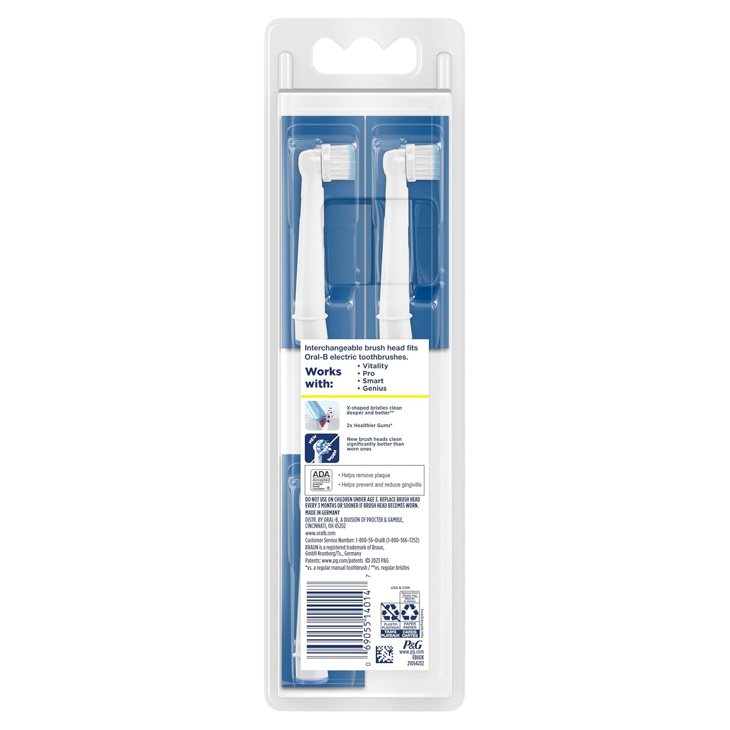 Gum Care x-Filaments Electric Toothbrush Replacement Brush Heads Refill, 4 Count