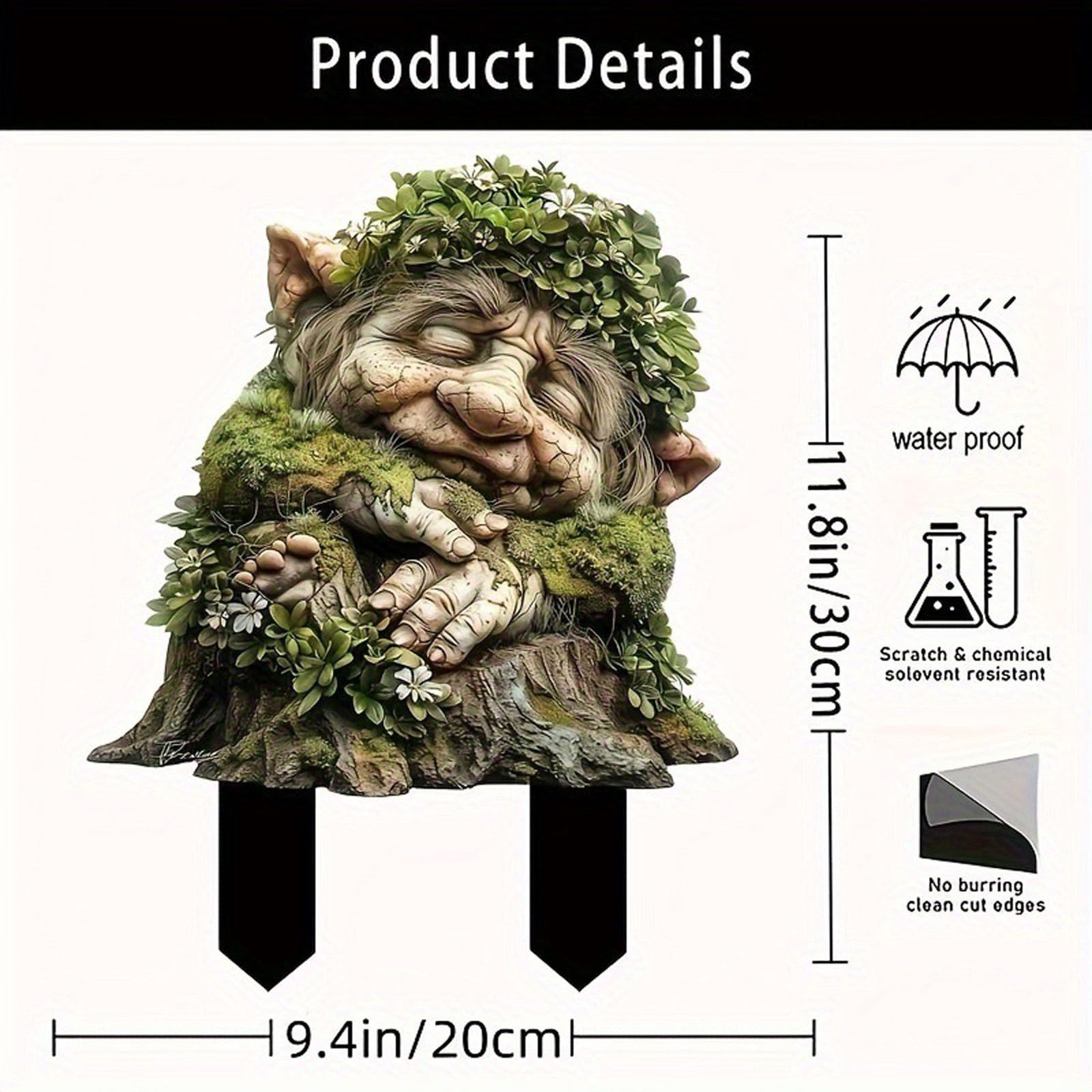 Fairy Garden Stakes - Acrylic Elf & Flower Decor For Pots, Gardens, And Indoor Plants