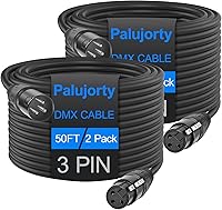 Vista 8 de Paquete de 10 cables DMX de 3 pines de 3.2 pies para luz de escenario y controlador