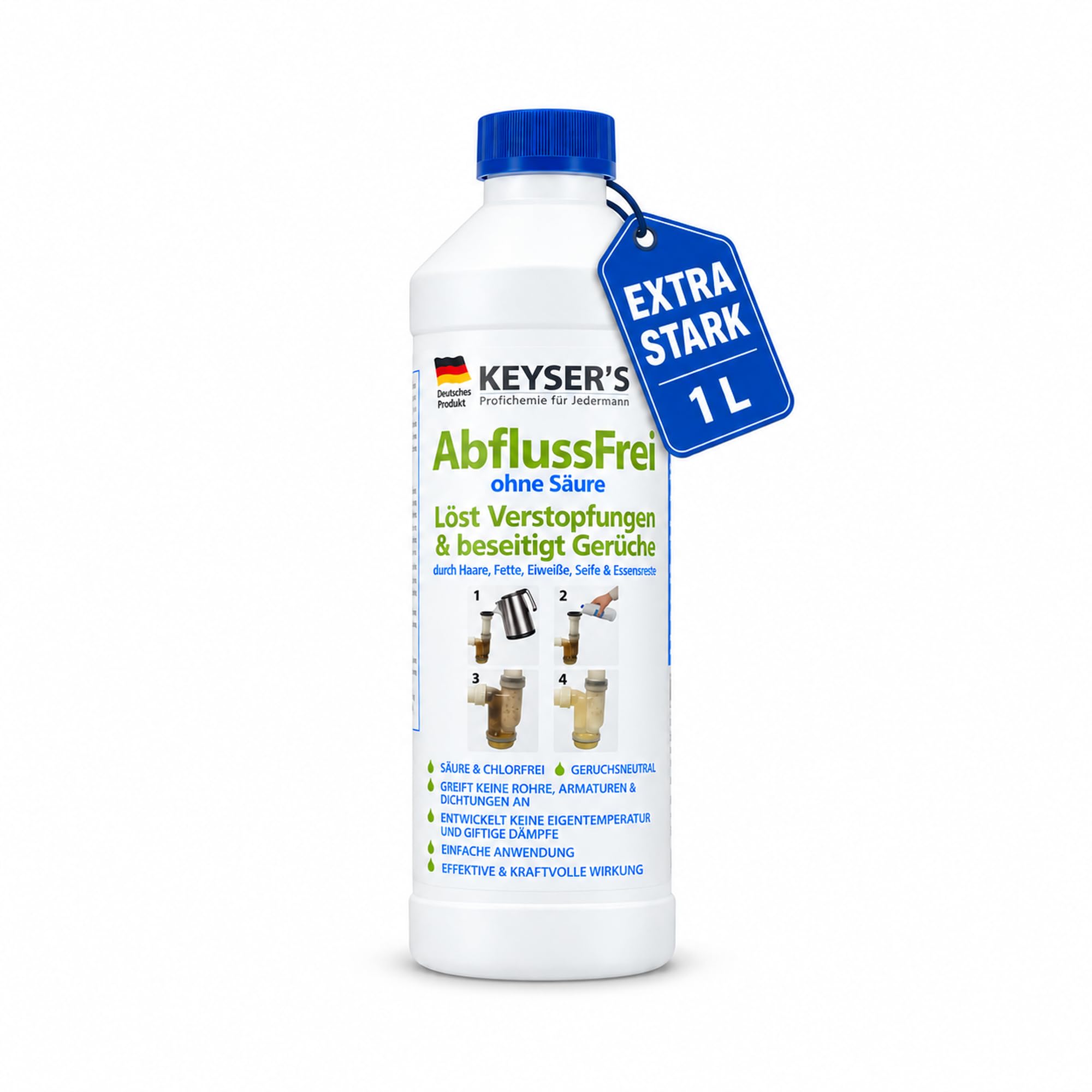 AbflussFrei Rohr- & Abflussreiniger (1 Liter)