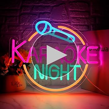 Dracey Karaoke Night Neon Sign, Led Karaoke Bar Neon Signs for