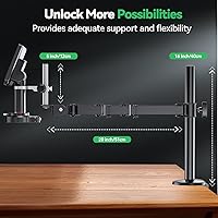 Vista 4 de Microscopio digital de enfoque automático 4K, microscopio de soldadura HDMI de 10 pulgadas con estación de manos de ayuda y brazo flexible