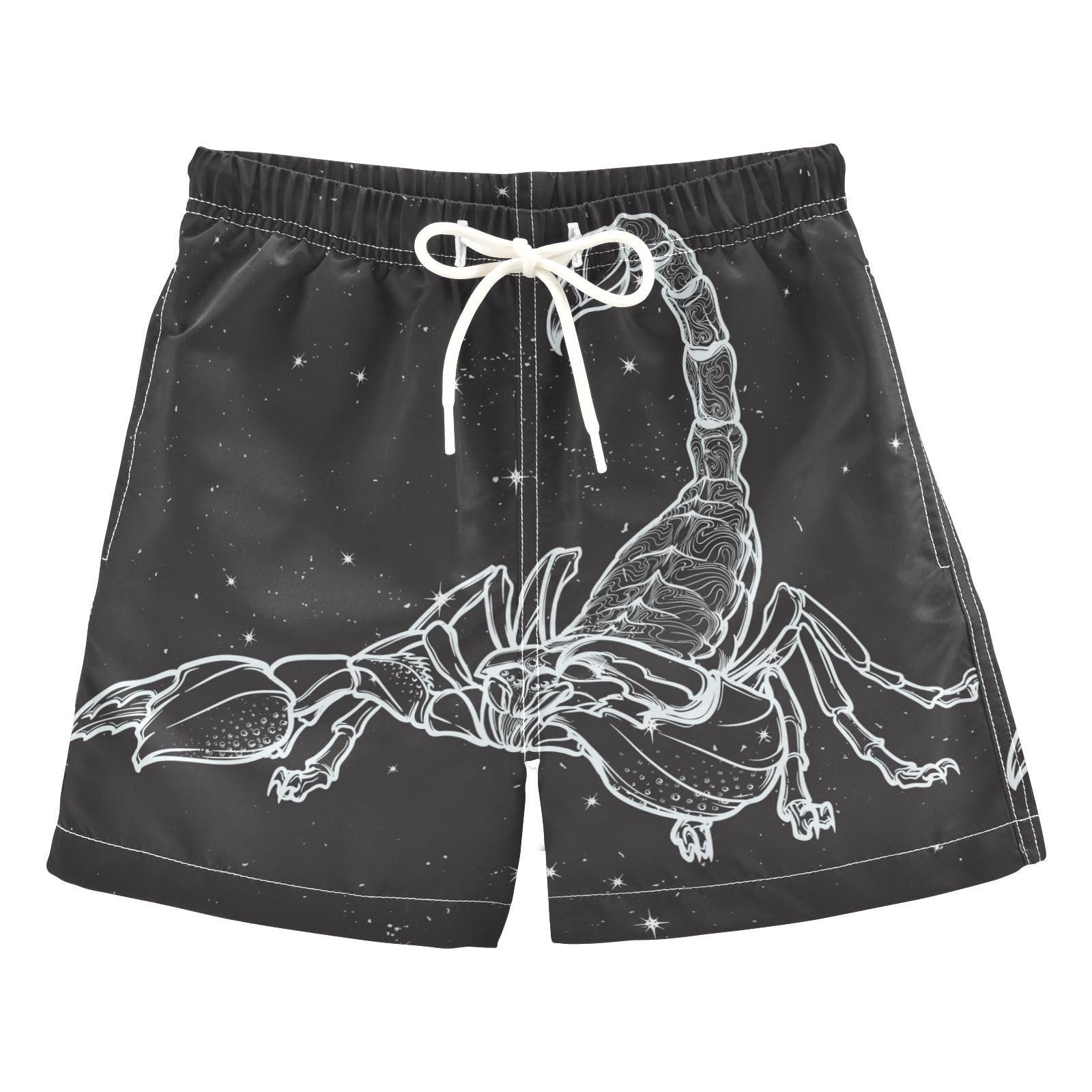 susiyo Boys Swim Trunks Scorpion in The Dark Toddler Swim Shorts Quick Dry Beach Board Shorts Little Boy Bathing Suits Swimwear 8 Years