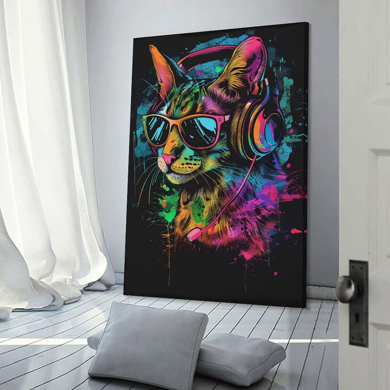 Junmoney Fossa Colorful Wall Picture Print 08x12inch(20x30cm), for Lounge Decor, Offices Or Entryway Styling, Versatile Wall Decor for Many Rooms