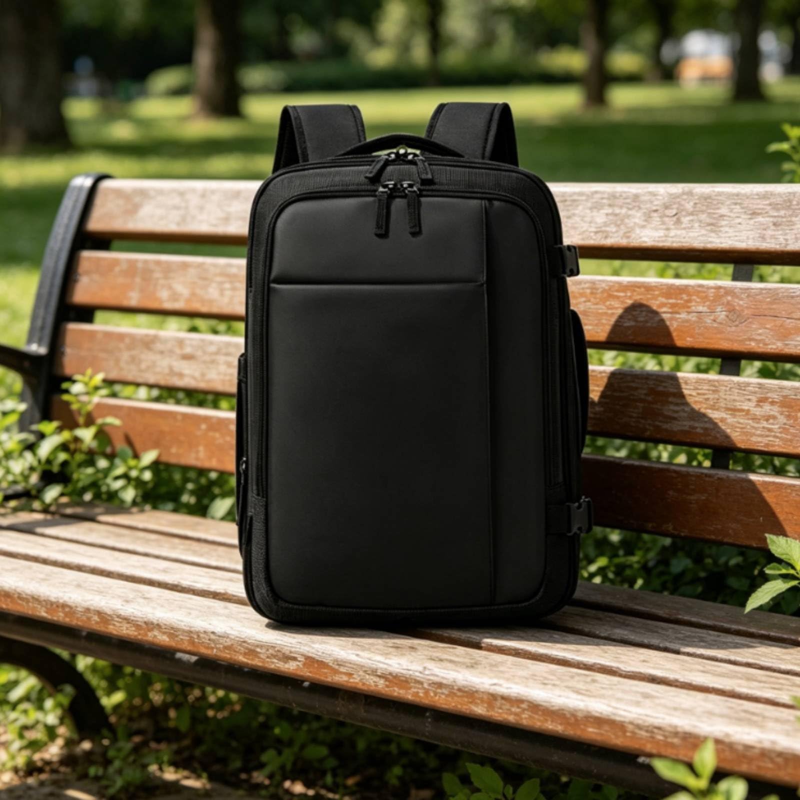 rockible Zaino da Viaggio con Scomparto Scarpe Borsa Sportiva Borsone Palestra Zaino Duffel Poliestere con Apertura Ampia E Tasca Calzature Adatto a Palestra, Beige, Cachi Chiaro