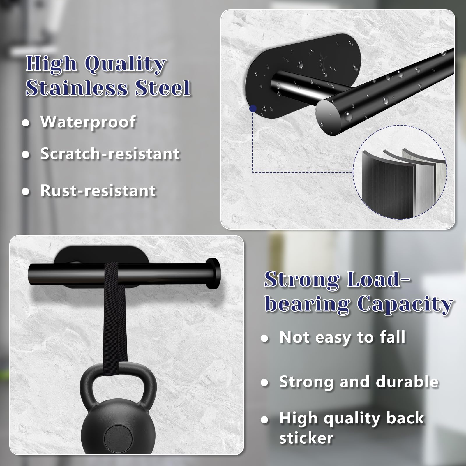 Toilet Paper Holder, Self Adhesive Toilet Paper Holder Wall Mount — Amazon image 5