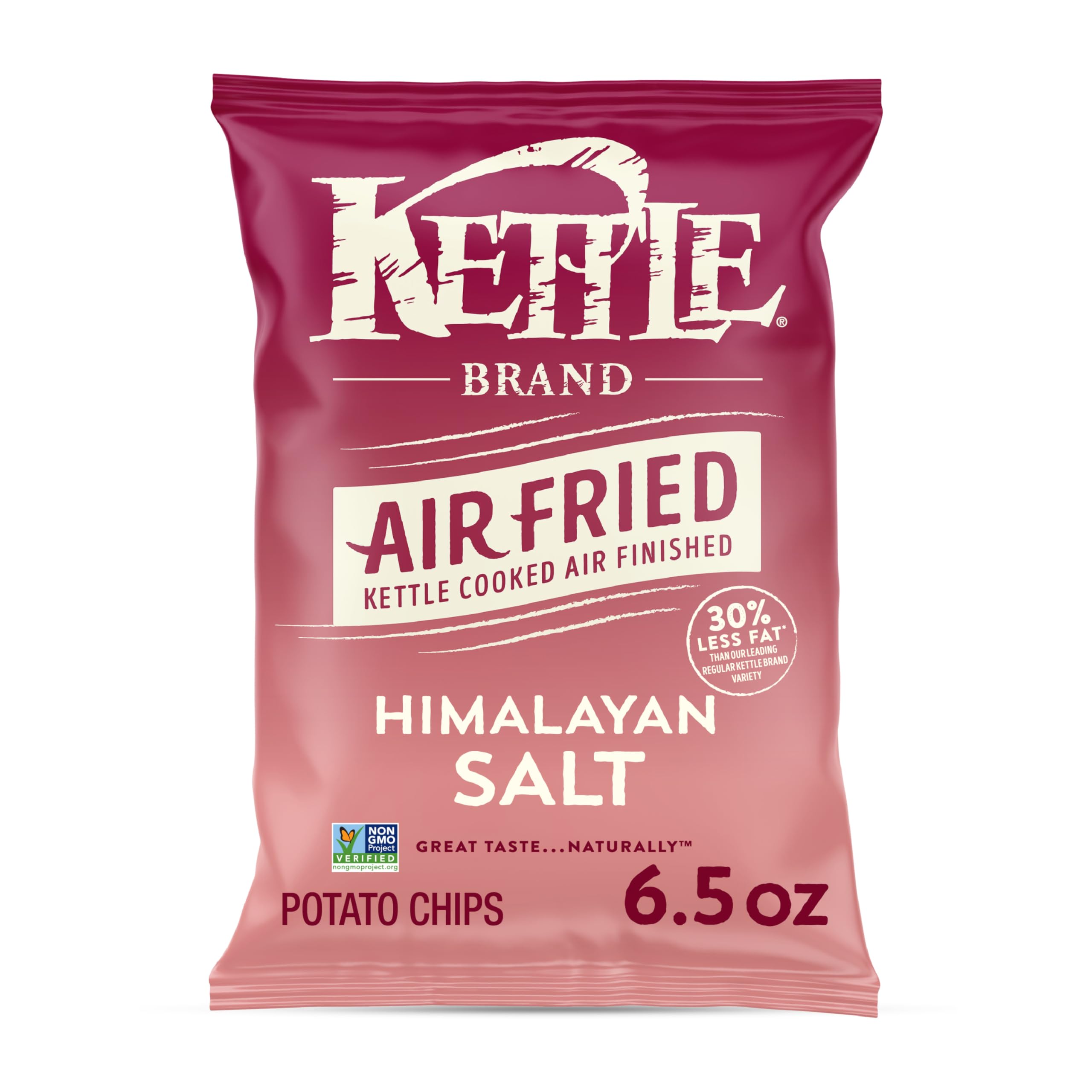 Potato Chips, Air Fried Himalayan Salt Kettle Chips, 6.5 Oz Bag