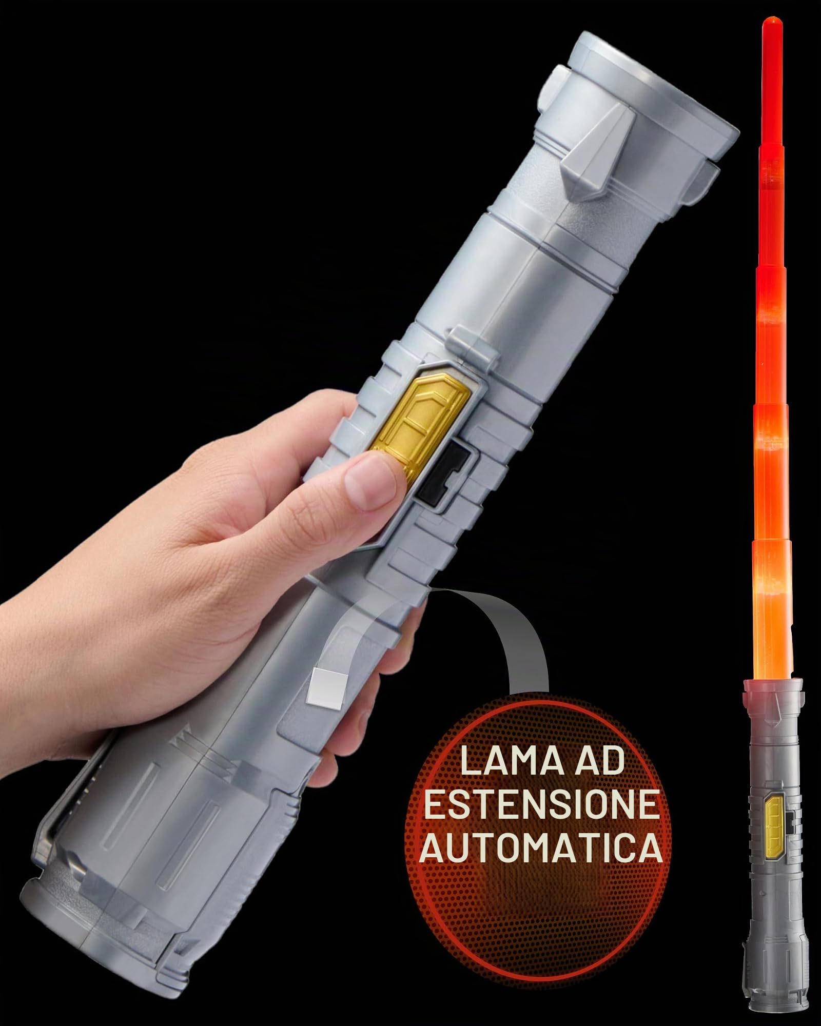 Jeux de rôle - GOLIATH - Power Saber Red - Sabre 1:1 contractable et rétractable! Des 8 ans