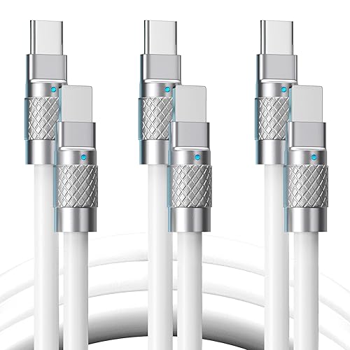 Vista 13 de Statik TsumoCharge - Cable USB C a USB C de 100 W de carga rápida, silicona resistente e irrompible, soporta transferencia de datos cable tipo C a