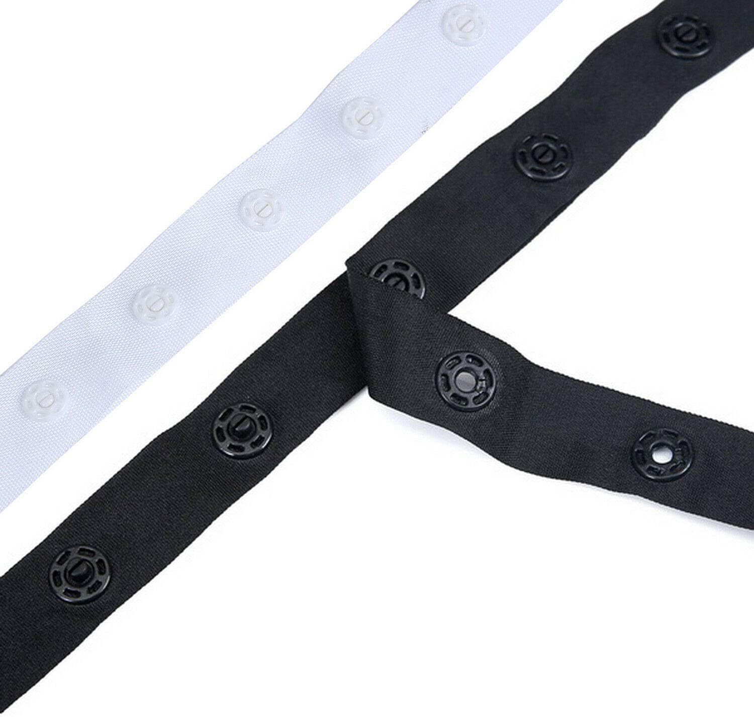 Snap Popper Tape Fasten Ribbon,Press Fastening Studs Trim, Spacing Gap