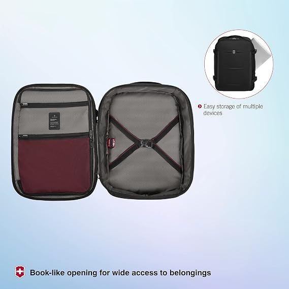 Victorinox Crosslight, Boarding Bag, Black, Black, Talla única, Daypack
