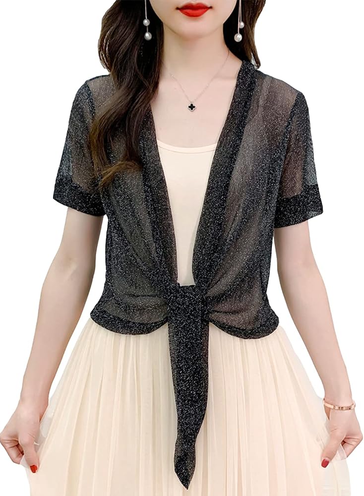 SeekMe Womens Short Sleeves Chiffon 