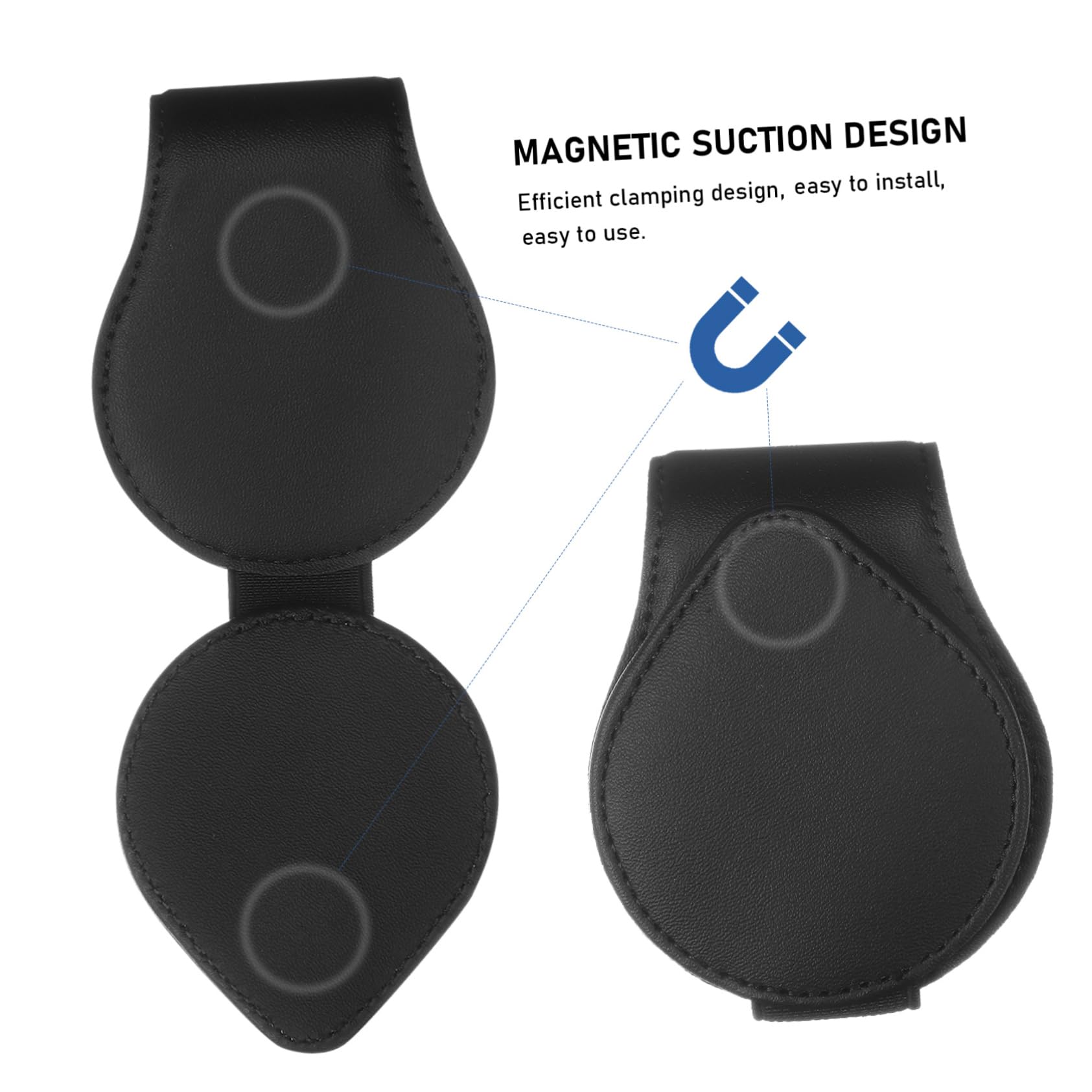 Gatuida 6stücke Magnetischer Brillenhalter Für Auto Pu Leder Sonnenbrillen Halterung Für Sonnenblende Für Brillen Visitenkarten Und Tickets