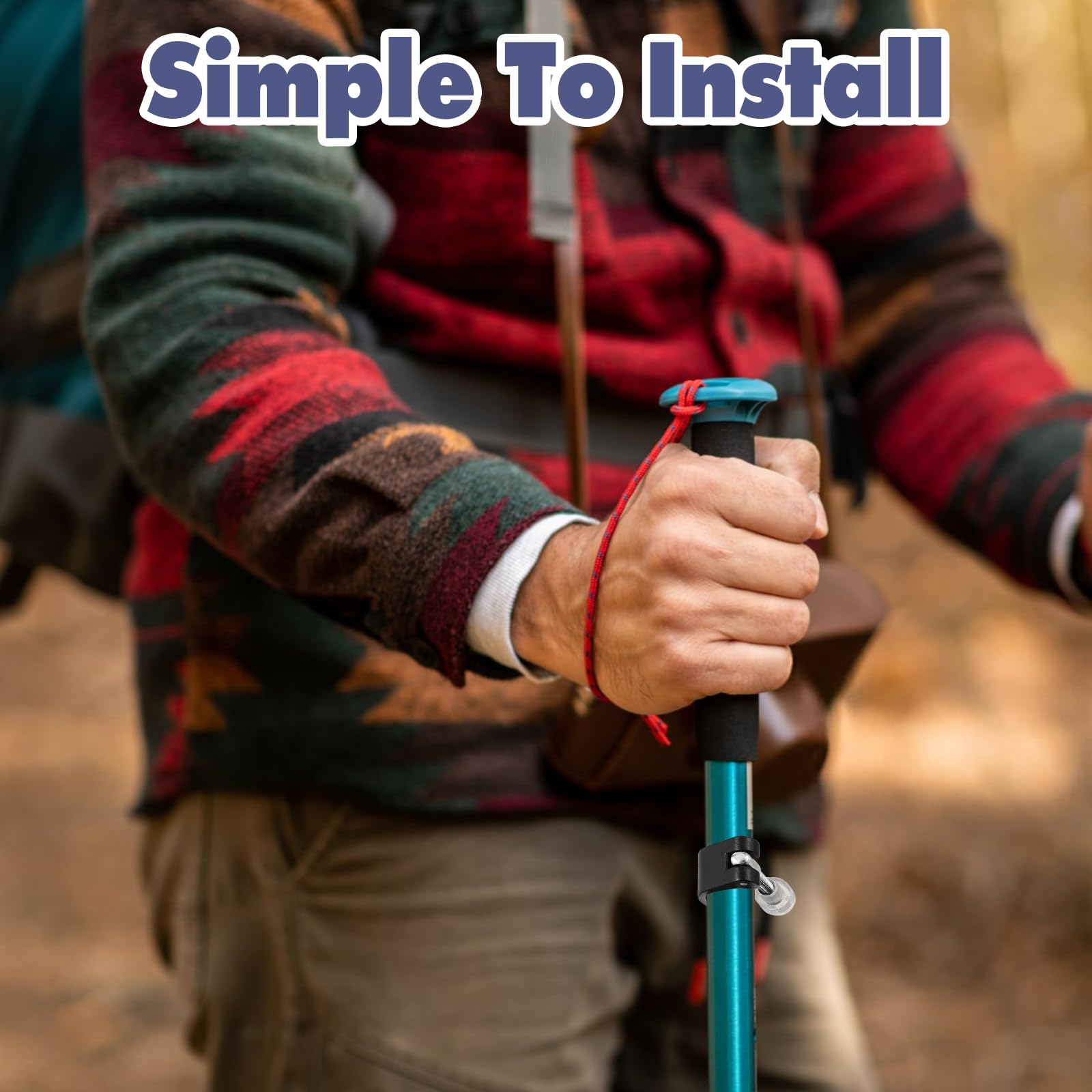 HJZHII 6 Pack Trekking Poles Quick Flip Pole Clamps with Nut Screws, 3 Size Trekking Poles Clamp Replacement Locking Clips Climbing Pole External Lock for Hiking Walking Camping Mountaineering