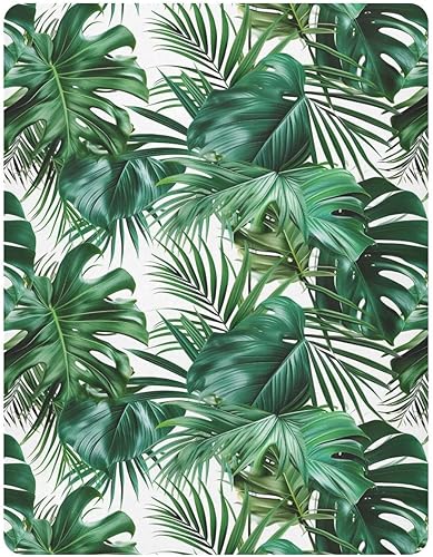 Miniatura 2 de Kigai Fitted Crib Sheet for Boys Girls,Green Palm Leaves Jersey Knit Baby Sheet for Standard Crib and Toddler Bed Mattresses, Cozy Soft Breathable,