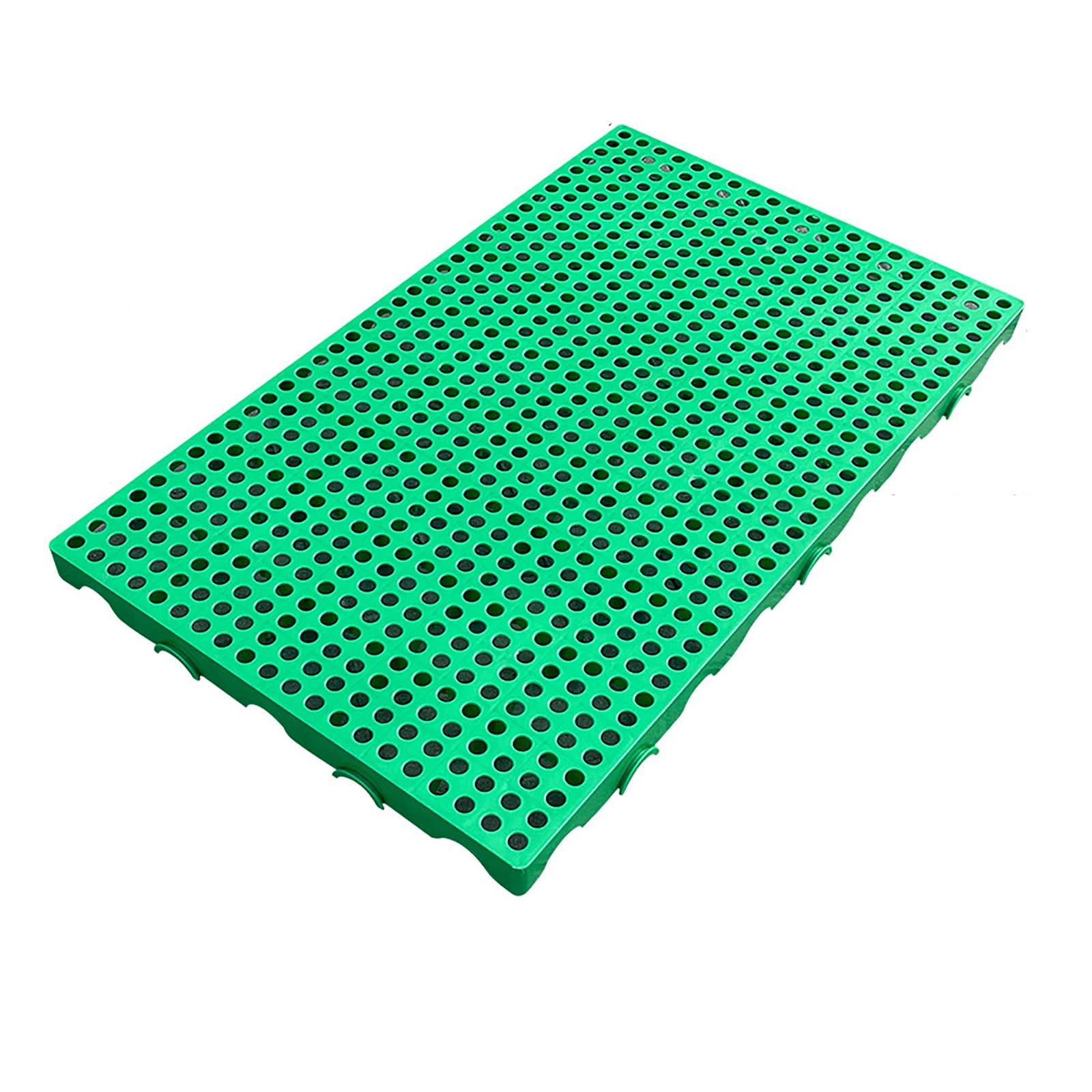 Paleta Plastikowa, Wodoodporna Kratka Magazynowa, Lekkie Palety Podłogowe Odporne na Wilgoć, Oddychające Kratki Hdpe, Regały na Artykuły do ​​piwnicy Garażu Lub Supermarketu(Green)