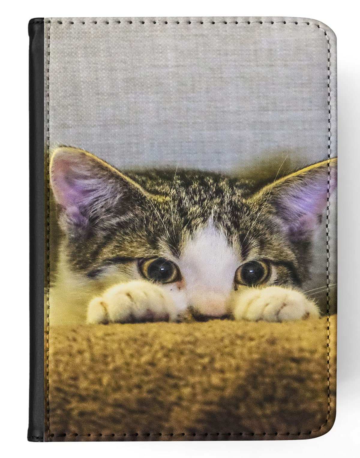 Cute CAT Kitten Feline Peeping FLIP Tablet CASE Cover for Apple