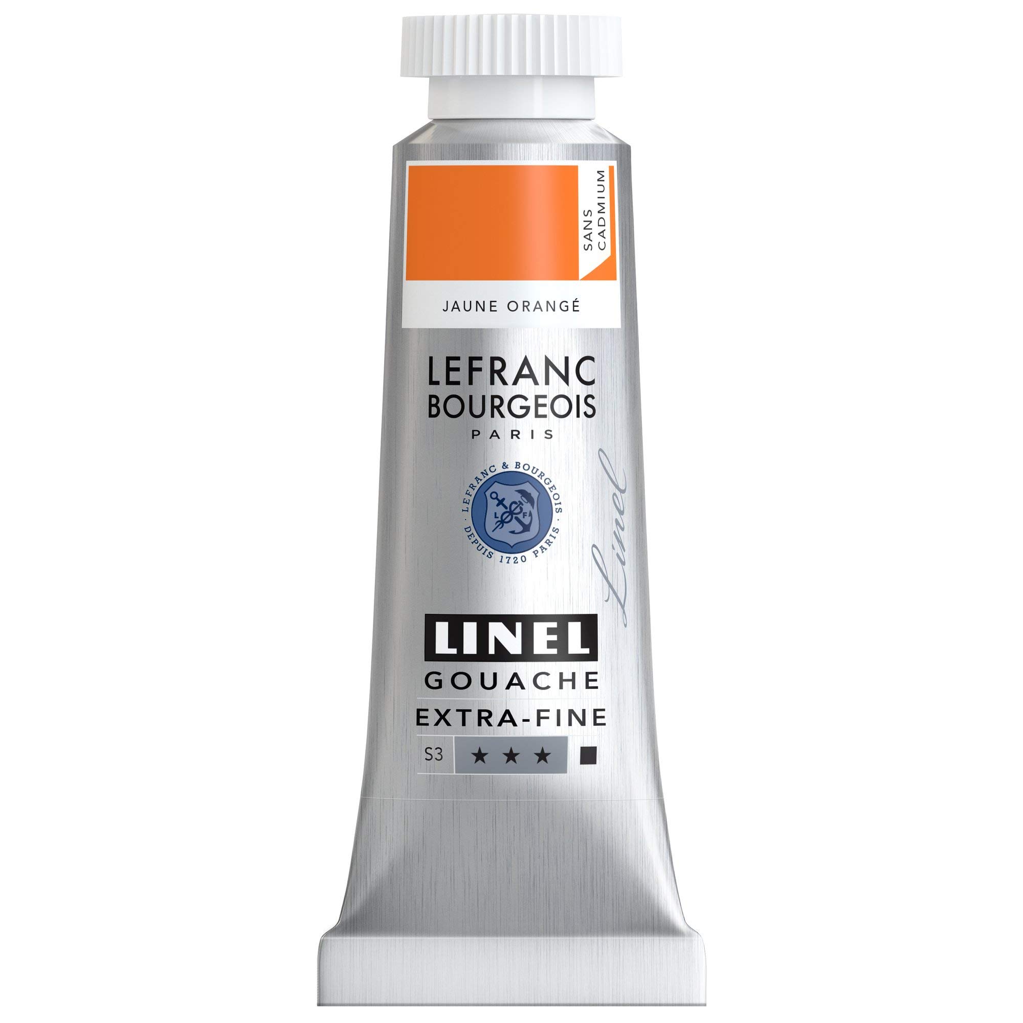 Lefranc & Bourgeois Gouache Paint, Orange Cadmium 14ml Tube - Gouachefarbe