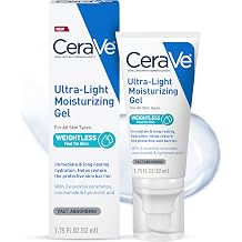 CeraVe Ultra-Light Moisturizing Gel, Niacinamide Face Moisturizer, 1.75oz | Oil-Free Hyaluronic Acid &amp; Ceramide Gel Skin Care Formula Hydrates To Act As A Lightweight Moisturizer For Oily Skin