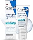 CeraVe Ultra-Light Moisturizing Gel, Hydrating Gel Face Moisturizer For Men & For Women with Ceramides, Niacinamide, Hyaluronic Acid, Fragrance Free, Oil-Free, Mattifying Moisturizer, 1.75 FL Oz