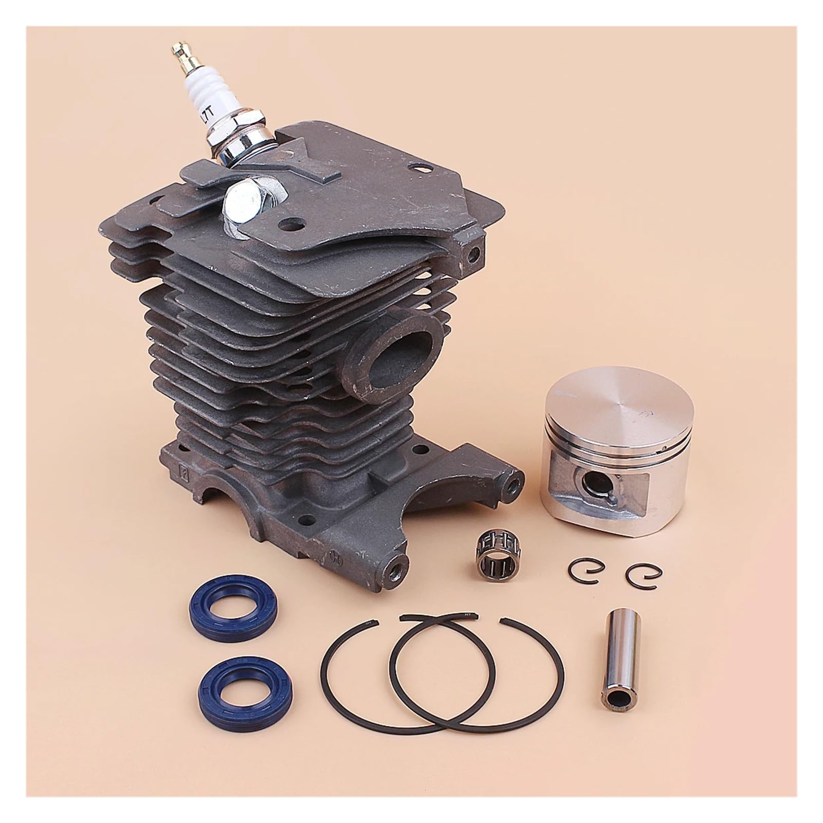 Kit de pistón de Cilindro de 46mm for s-ihl MS270 MS280 MS 270 280, tapón de válvula de descompresión, Sello de Aceite, Pieza de Motosierra