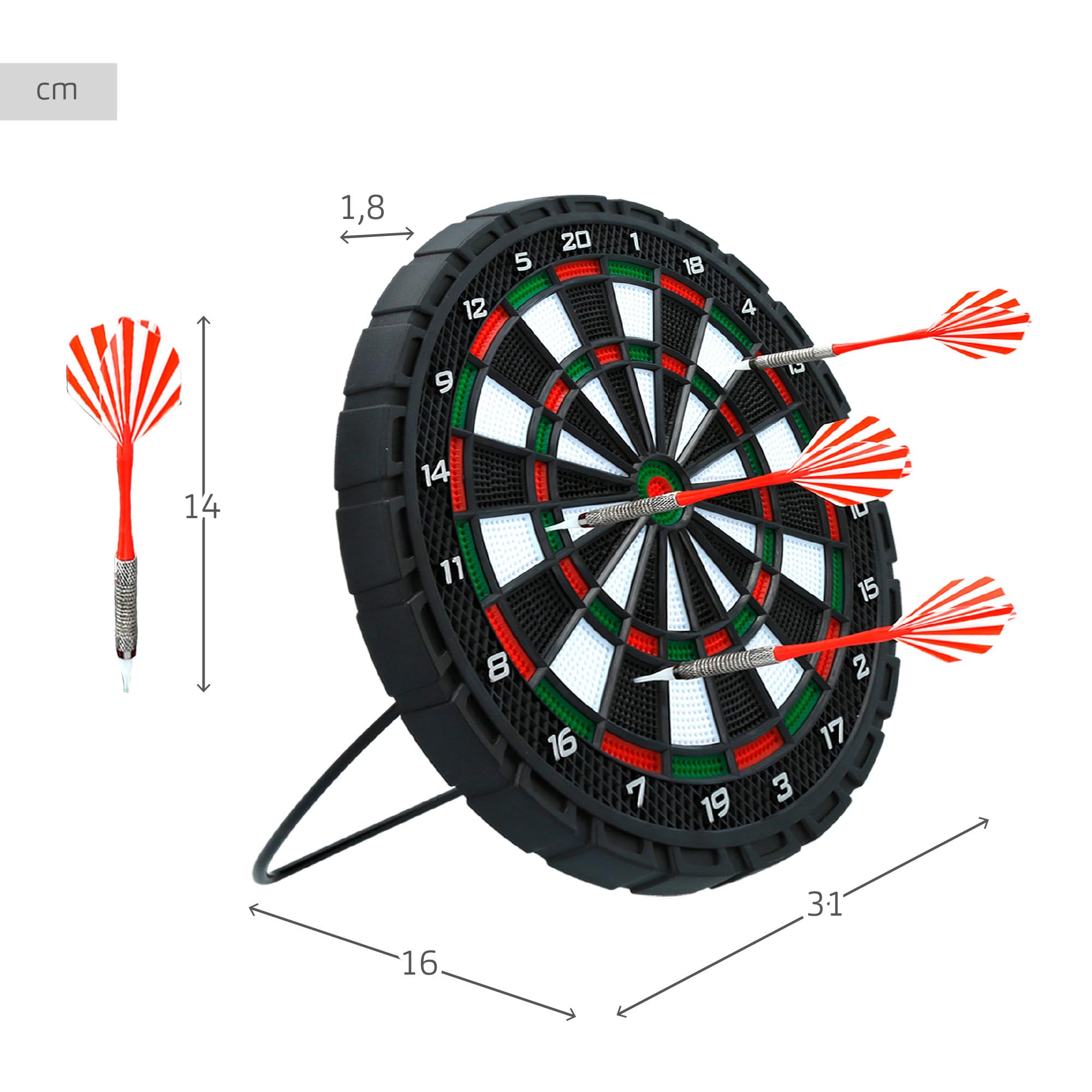 AKTIVE 44930 Bersaglio per freccette Ø 31 cm