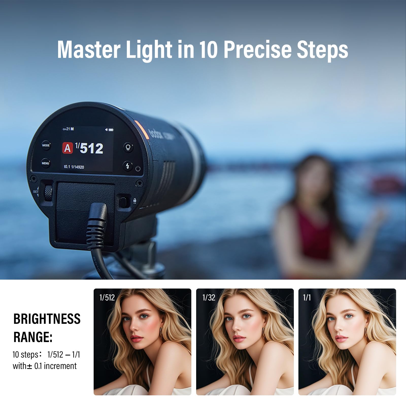 GODOX AD300Pro II AD300 ProII 300Ws TTL Flash Strumentale Esterno HSS 1/8000s 350 Flash Regolazione a 10 Livelli Indicatore a 16 Gruppi Lampada Modellante Bicolore 12W 2800K-6000K (AD300Pro 2026)