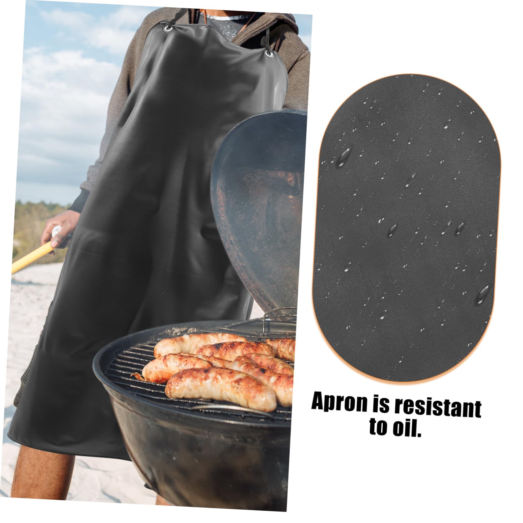 BUTIFULSIC Extra Thick Apron Dishwashing Apron Dish Washing Aprons Dishwasher Apron for Restaurant Gardening Apron Dog Grooming Apron Baking Apron Bbq Grill Apron Barber Apron Black Pvc