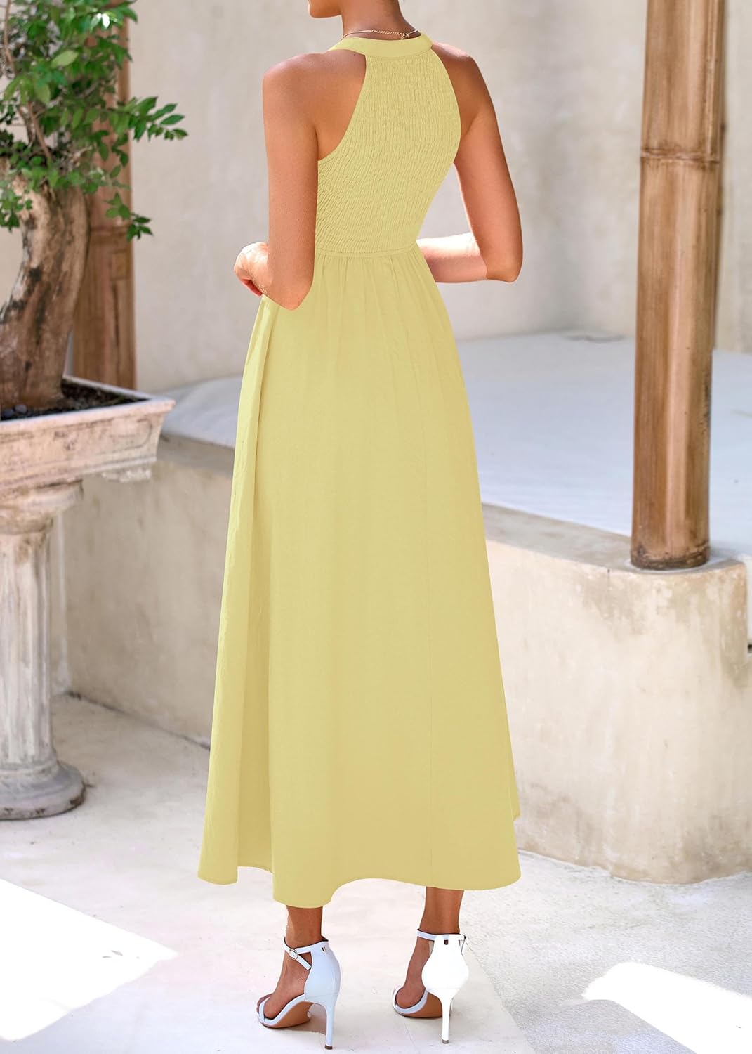 KIRUNDO Summer Dresses for Women 2026 Halter Maxi Wedding Guest Party Cocktail Semi Formal Elegant Classy Long Sundress - Image 2