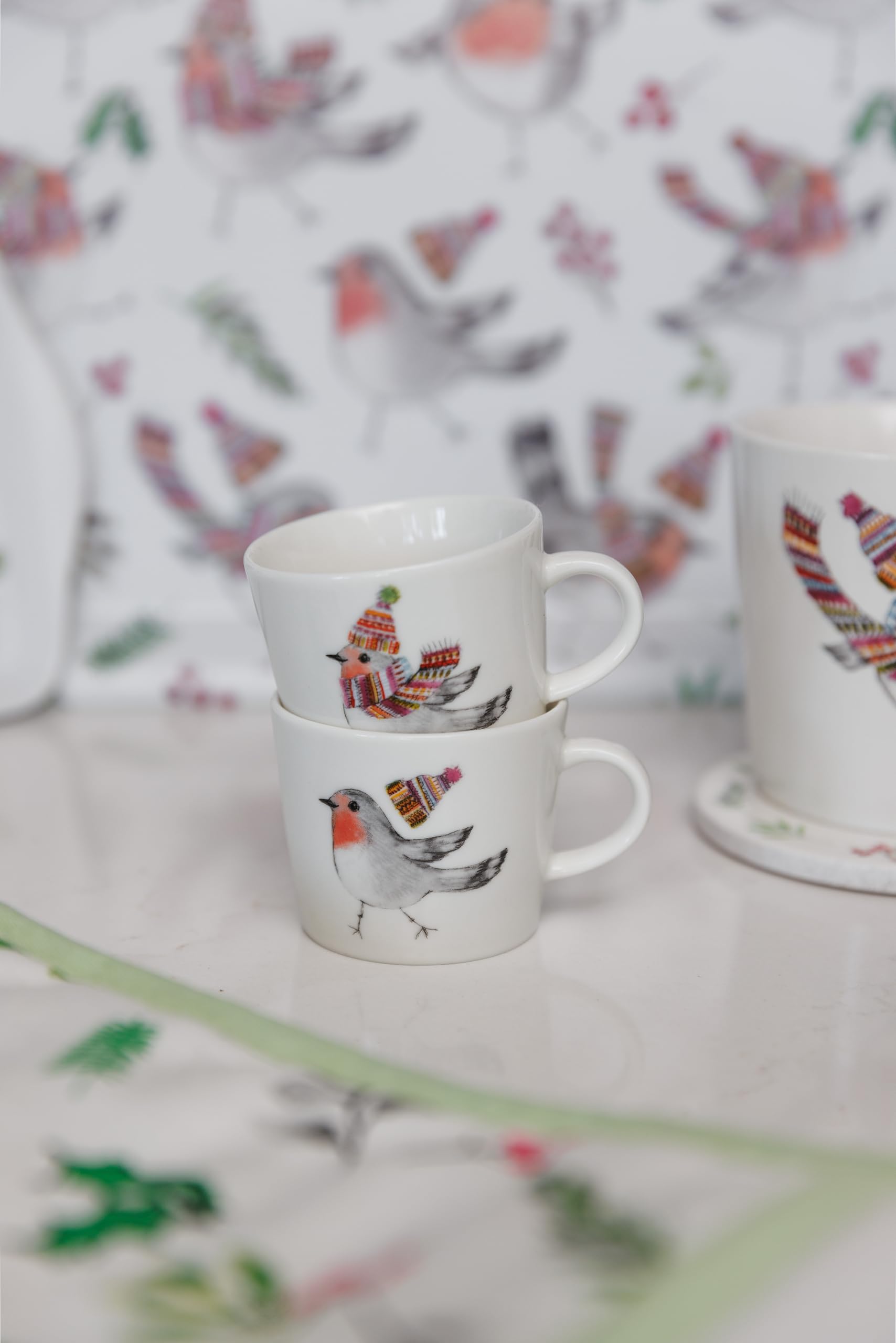 Mikasa Tipperlyhill Robin Filiżanki do espresso, 90 ml, z eleganckiej porcelany, zestaw lub 2 szt., w pudełku prezentowym