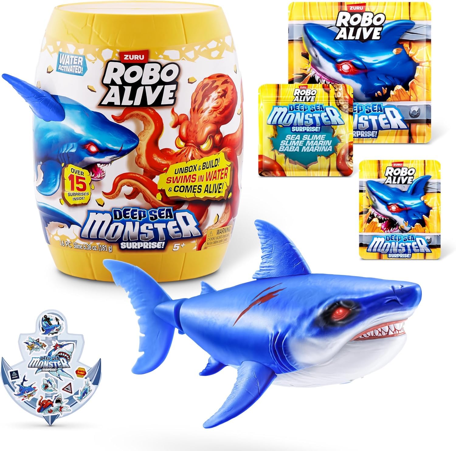 ZURU Robo Alive Figurine Deep Sea Monster Surprise Requin