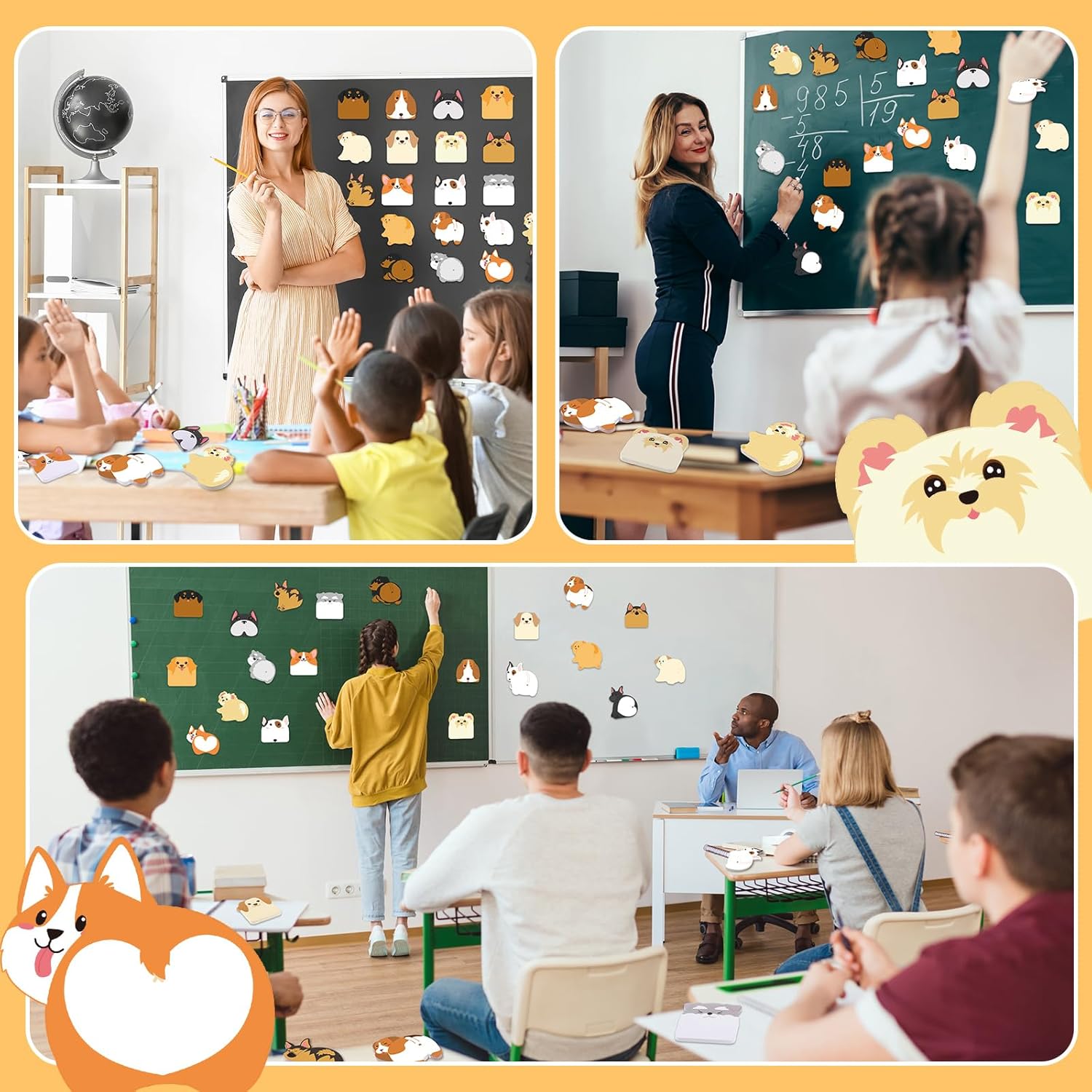 Censen 20 Pack 800 Sheets Christmas Sticky Notes Dogs Puppy Sticky Notes Thicken Self Stick Cute Animals Dogs Pad for Christmas Thanksgiving Veterinary Dog Lover Birthday Gift (Dog Head and Butt) - Image 5