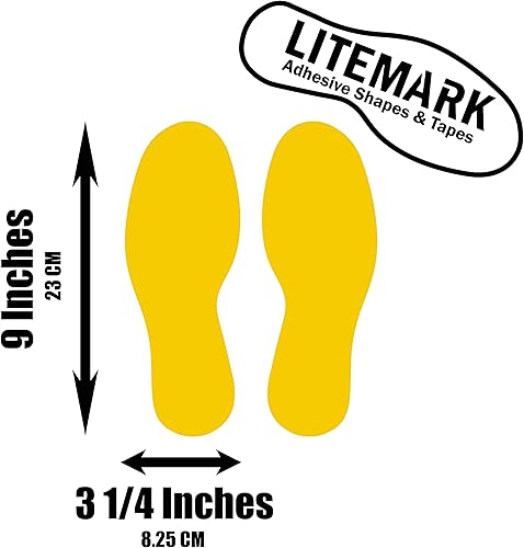Vista 2 de LiteMark Calcomanías de vinilo duraderas con acabado brillante, tamaño mediano de 9 pulgadas, ideal para suelos, techos, paredes y la mayoría
