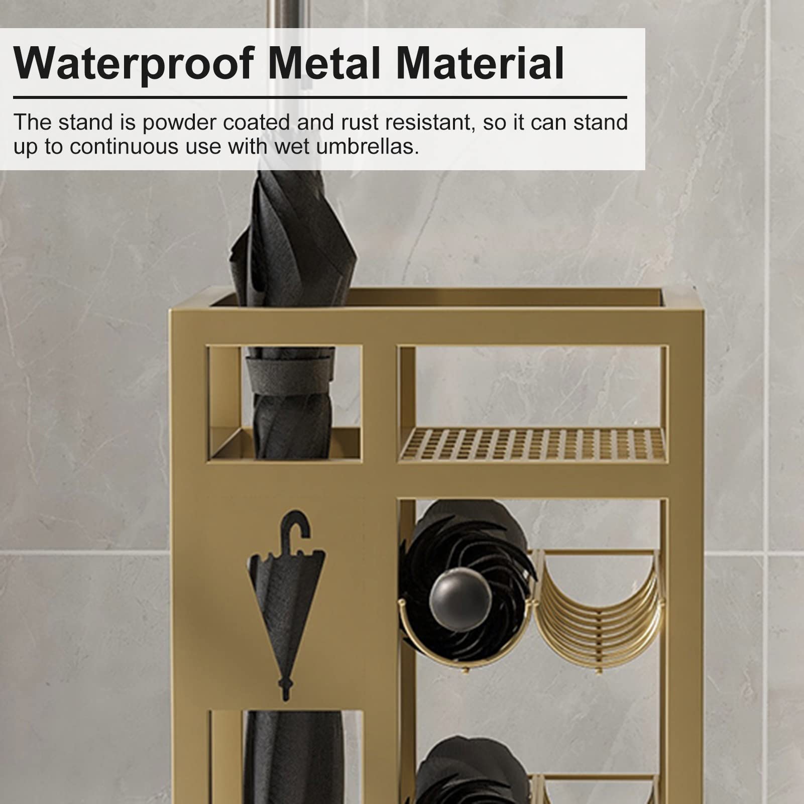 Generico Regenschirmständer Aus Metall - Antiker Organizer Für Flur & Außenbereich