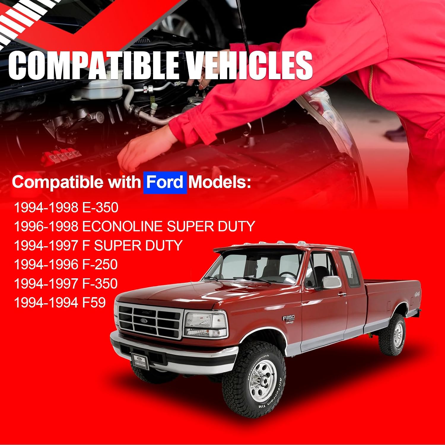 SMMS 904-221 Fuel Water Separator Valve for Ford 1994-1998 E-350 F-250 F-350 F59 7.3L V8 for Ford ECONOLINE SUPER DUTY 1996-1998 OE: F5TZ-9A153-A F5TZ9A153A 1823629C91