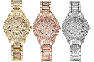 Exclusive Clearance Sale - 3-Pack Diamond-Embellished Timepieces for the Discerning Woman