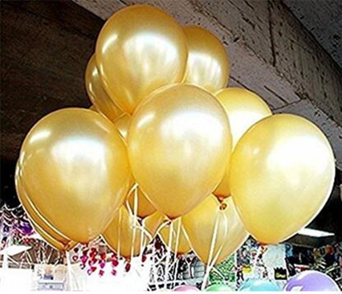 VOVOVLatex Balloons, 12-Inch, Gold, Pack of 100