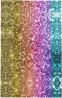 Glitter Rainbow Kitchen Towels 16"x26" Waffle Dish Cloths Soft Absorbent Quick Drying Dish Towels for Kitchen, for Home Cocina Cleaning Dish Rags, with Hanging Loop