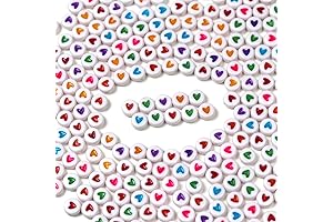 Melius 500pcs Conversation Heart Beads