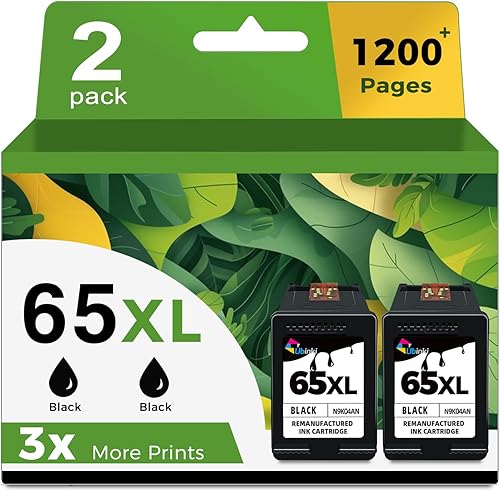 Cartucho de tinta negra 65XL de repuesto para HP Ink 65 HP65 XL HP65XL para impresoras 5000 5055 3755 3700 3772 3722 2600 2622 3752 2652 2655 2640