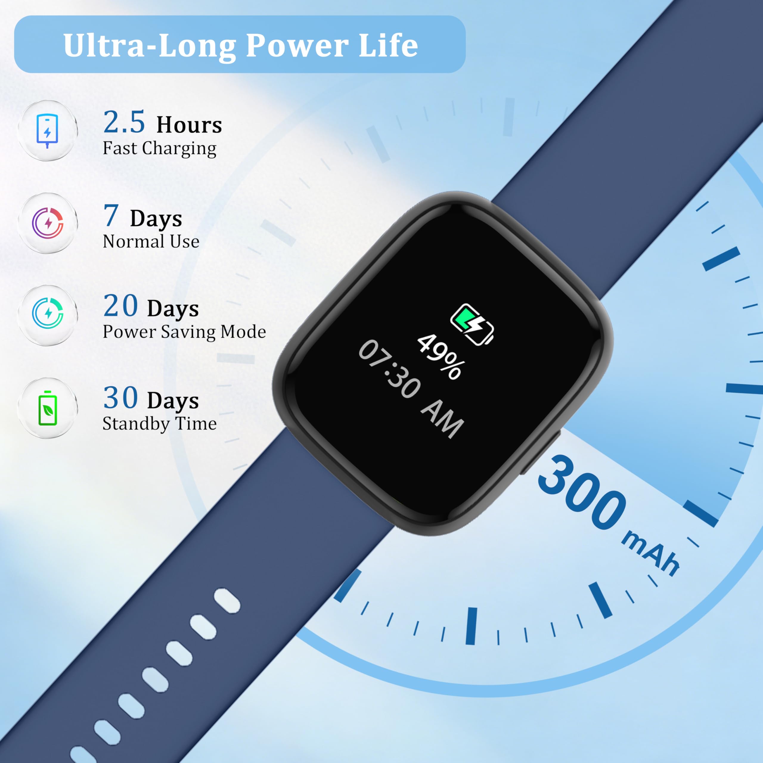Smart Watch per donne e uomini, smartwatch 2026 [2 cinturini, cassa da 44 mm], orologio fitness tracker da 1,8 pollici Alexa integrato, per fare e rispondere alle chiamate, monitoraggio dello stress