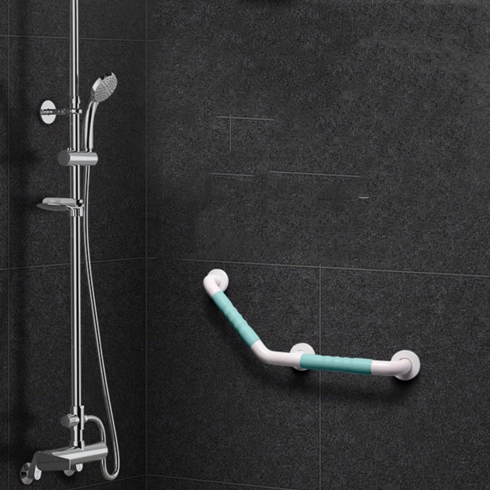 Barra De Apoyo For Baño En Forma De L, Con Agarre De Seguridad De 135° For Ducha, Con Agarre Antideslizante, Capacidad De Peso De 200 Kg, For Personas Mayores(Blue1)