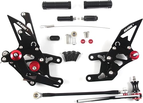 Miniatura 21 de Arashi (Versión 2.0) Estribos traseros ajustables para Honda CBR1000RR 2004-2007 / CBR600RR 2003-2005 2006 Accesorios para motocicleta Piezas